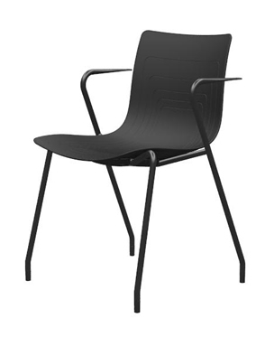 5W-1L-PP - Four legs chair with armrest